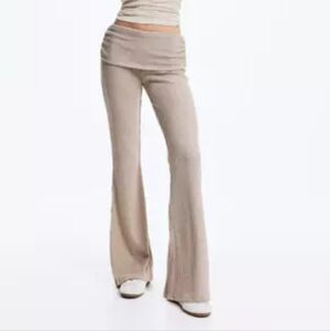 Women's Tan Flared Pants